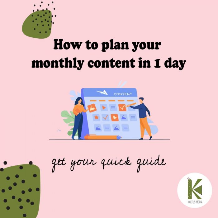 how to plan your monthly content in social media in just one day